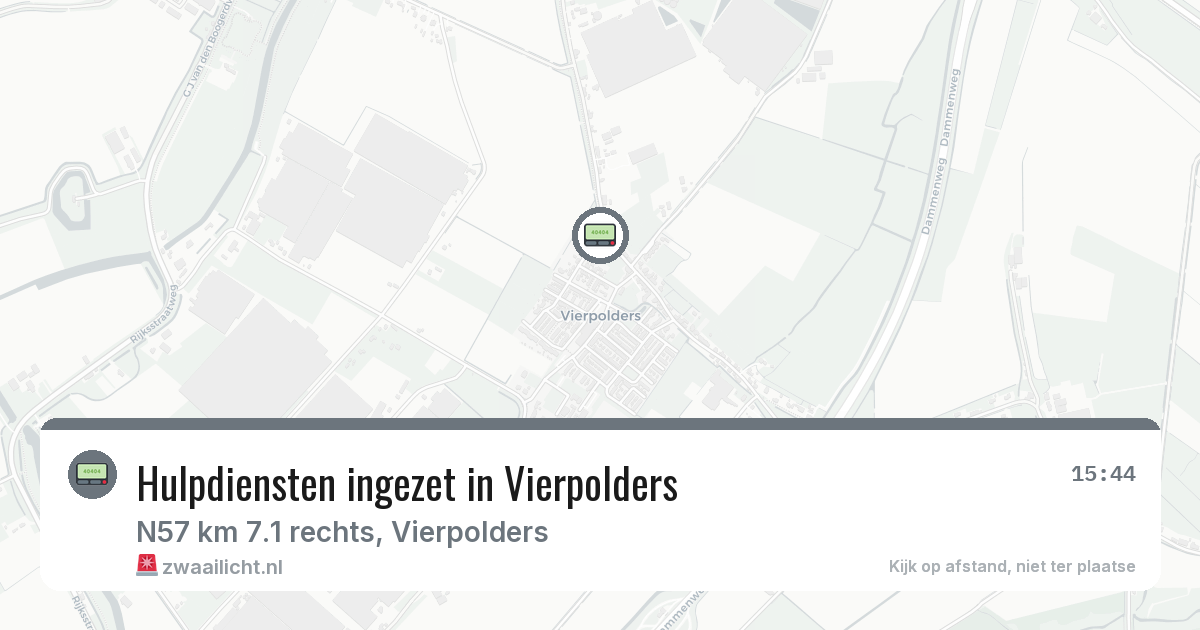 Hulpdiensten ingezet in Vierpolders — 8 feb 2026 | 🚨 Zwaailicht.nl