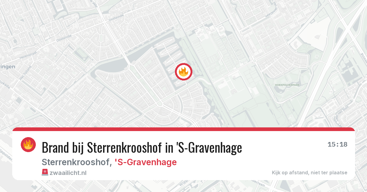 Brand bij Sterrenkrooshof in 'S-Gravenhage — 12 jul 2026