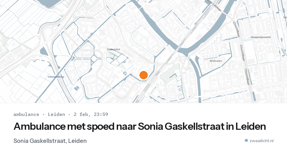 Ambulance met spoed naar Sonia Gaskellstraat in Leiden — 2 feb 2026