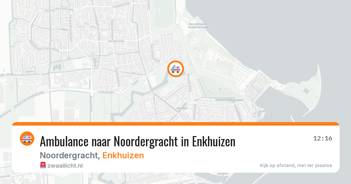 Ambulance naar Noordergracht in Enkhuizen — 16 mei 2026