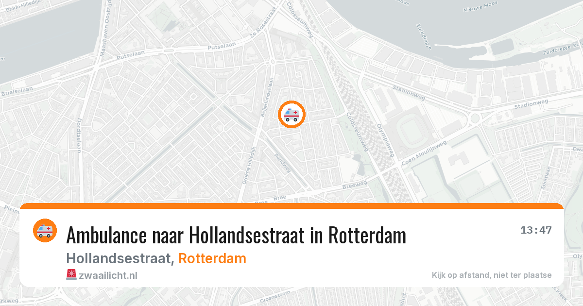 Ambulance naar Hollandsestraat in Rotterdam — 13 jul 2026