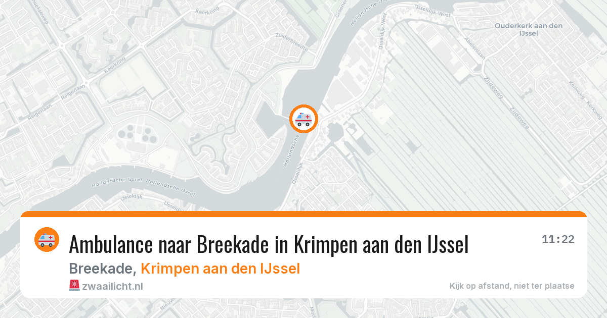 Ambulance naar Breekade in Krimpen aan den IJssel — 13 jul 2026