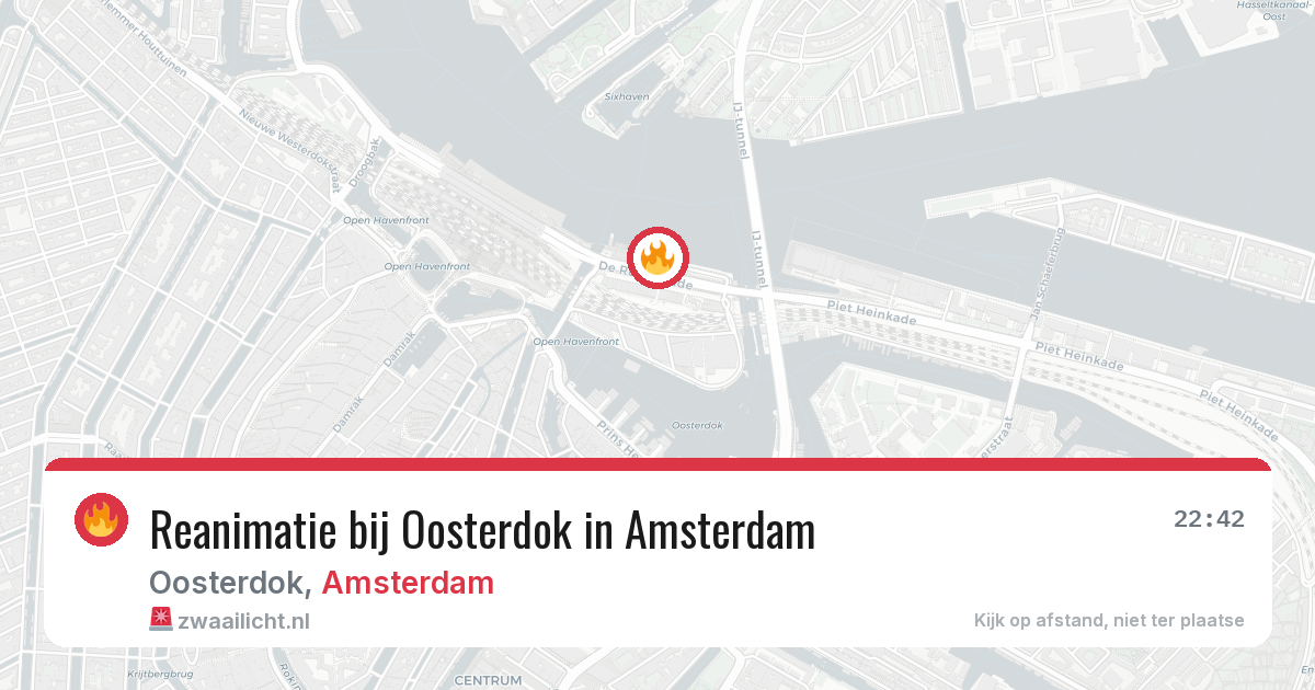 Reanimatie bij Oosterdok in Amsterdam — 30 mei 2026