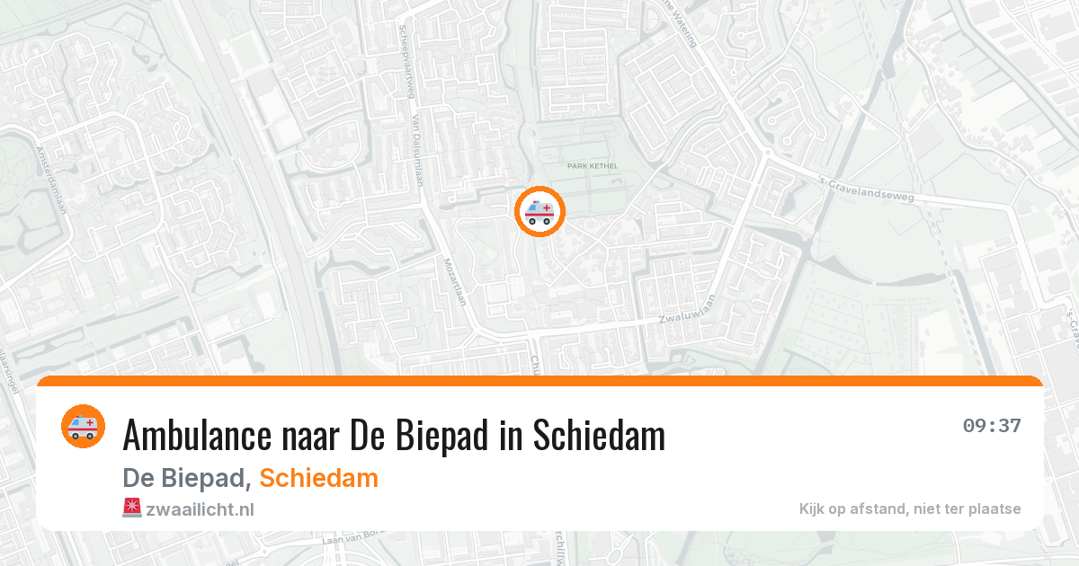 Ambulance naar De Biepad in Schiedam — 25 mei 2026