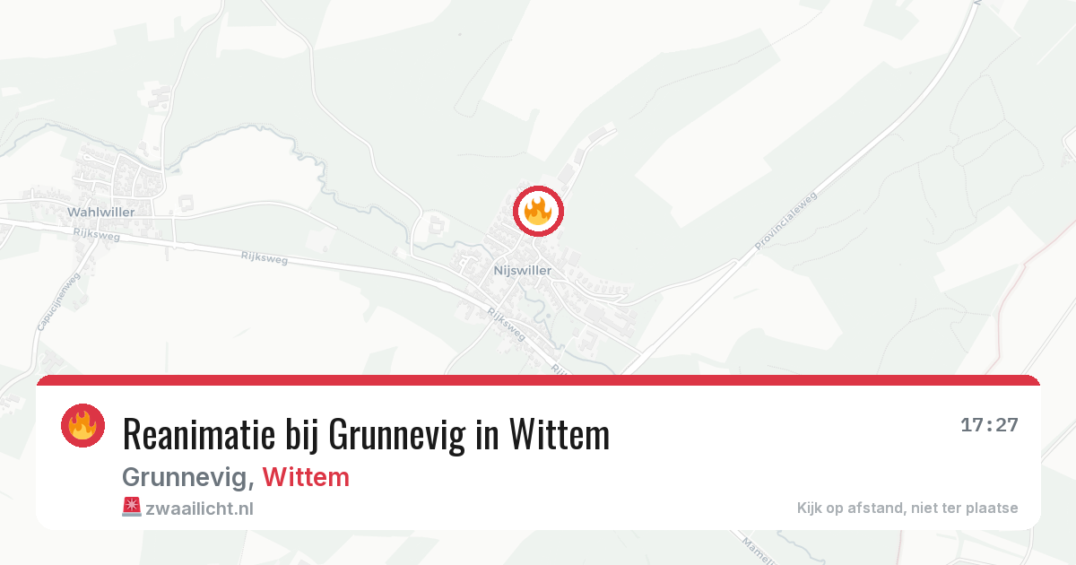Reanimatie bij Grunnevig in Wittem — 20 apr 2026