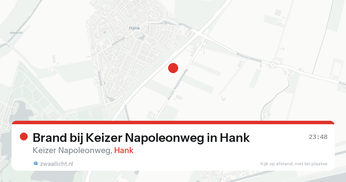 Brand bij Keizer Napoleonweg in Hank — 15 aug 2026