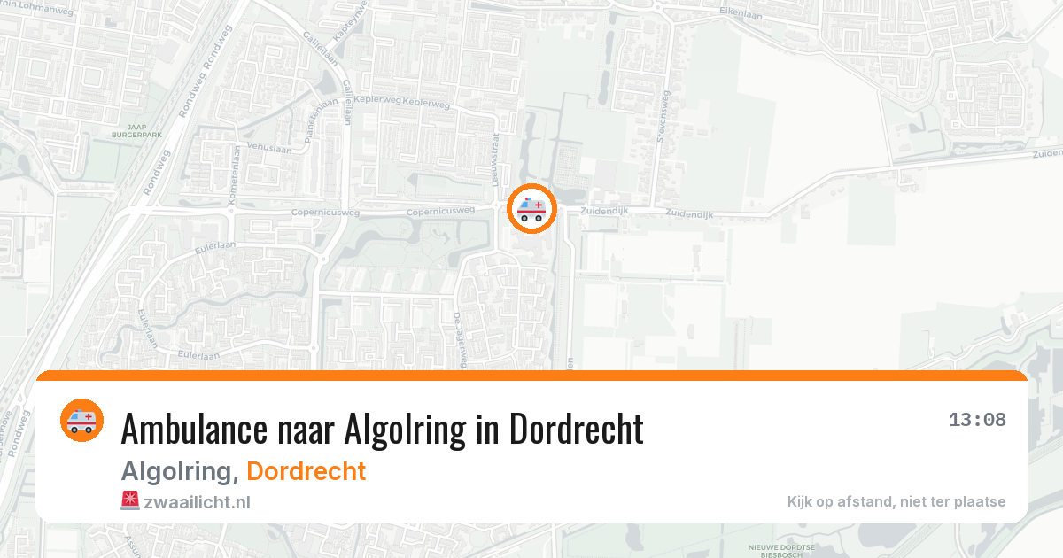 Ambulance naar Algolring in Dordrecht — 1 apr 2026
