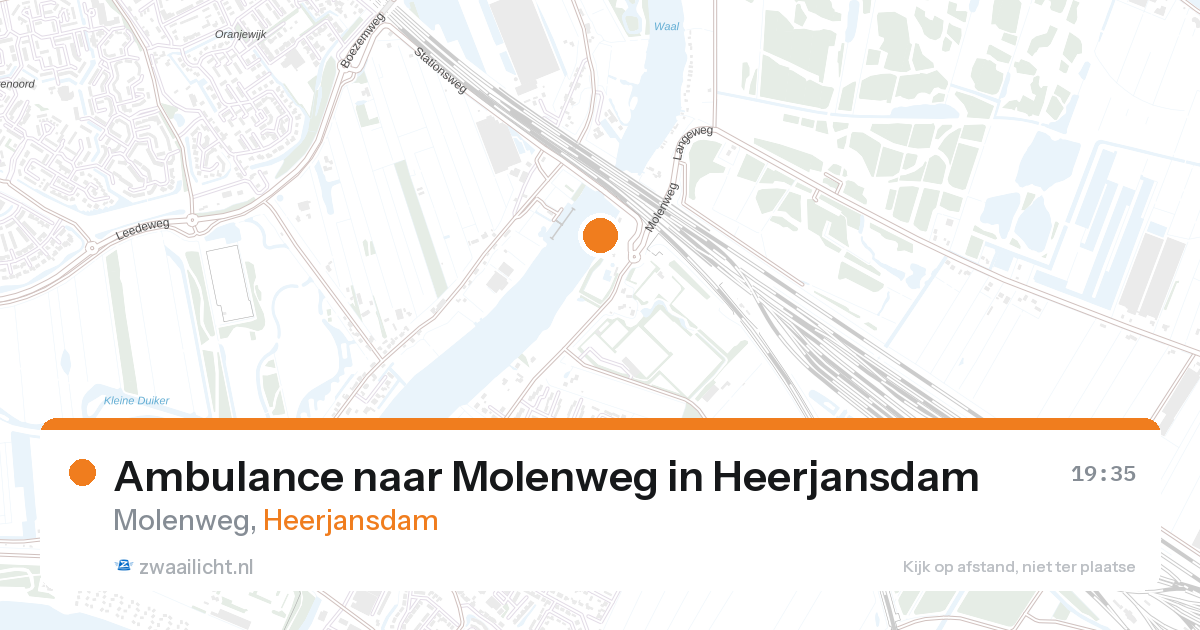 Ambulance naar Molenweg in Heerjansdam — 26 aug 2026