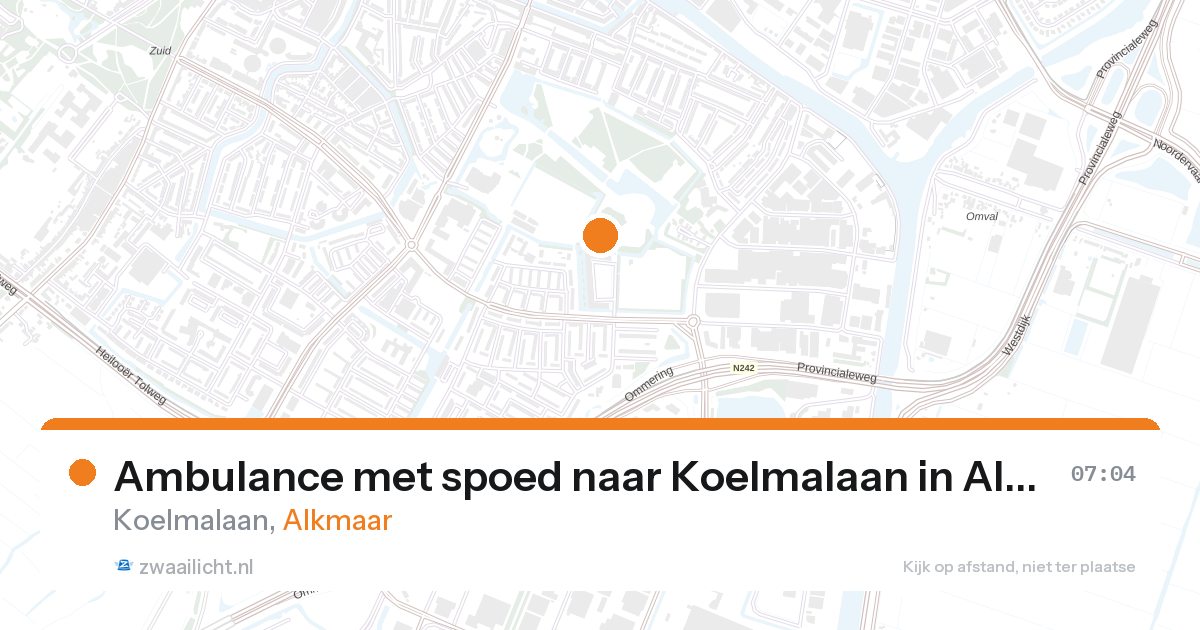 Ambulance met spoed naar Koelmalaan in Alkmaar — 28 aug 2026
