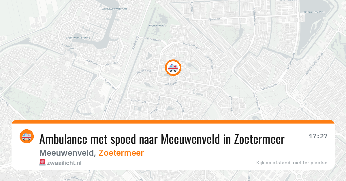 Ambulance met spoed naar Meeuwenveld in Zoetermeer — 21 mei 2026