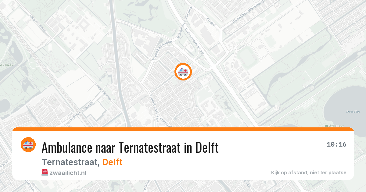 Ambulance naar Ternatestraat in Delft — 6 mei 2026