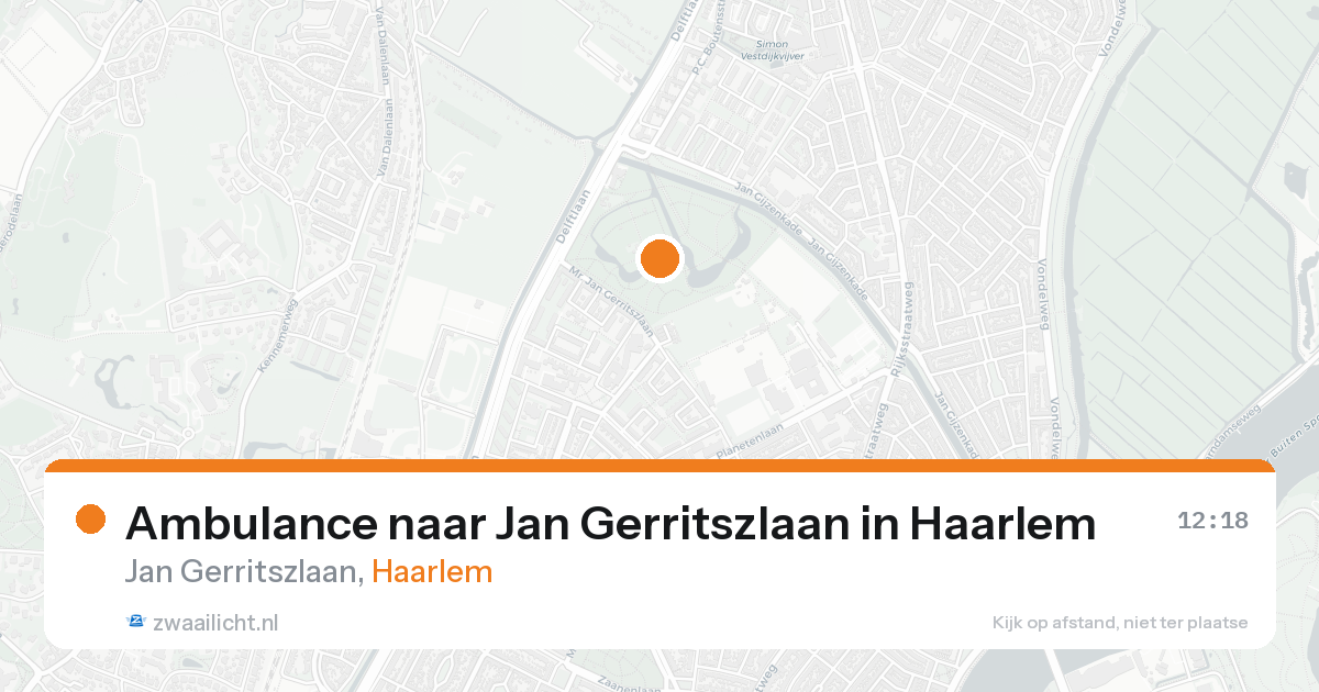 Ambulance naar Jan Gerritszlaan in Haarlem — 25 aug 2026