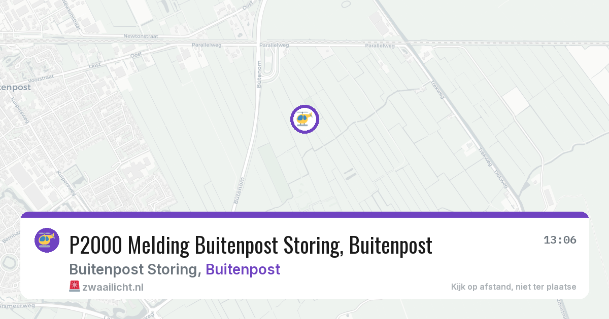 P2000 Melding Buitenpost Storing, Buitenpost — 9 apr 2026
