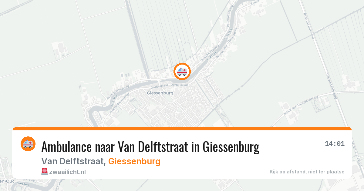 Ambulance naar Van Delftstraat in Giessenburg — 11 jun 2026