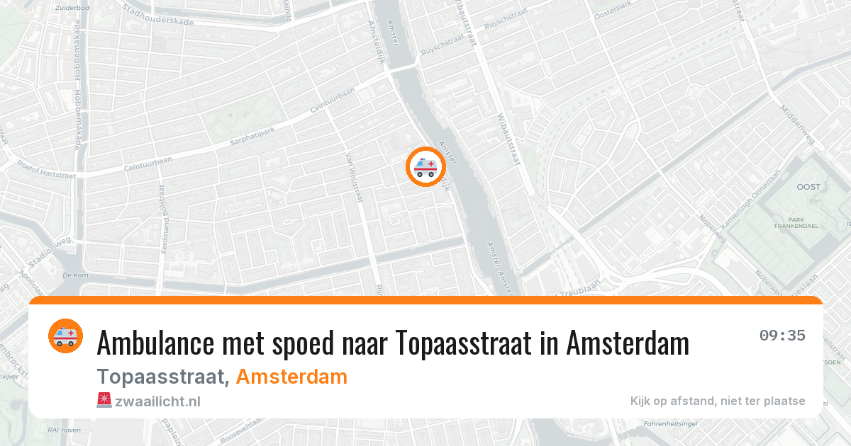 Ambulance met spoed naar Topaasstraat in Amsterdam — 19 jun 2026