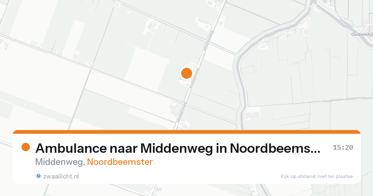 Ambulance naar Middenweg in Noordbeemster — 10 aug 2026