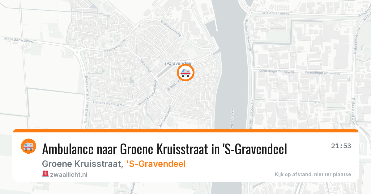 Ambulance naar Groene Kruisstraat in 'S-Gravendeel — 13 jun 2026