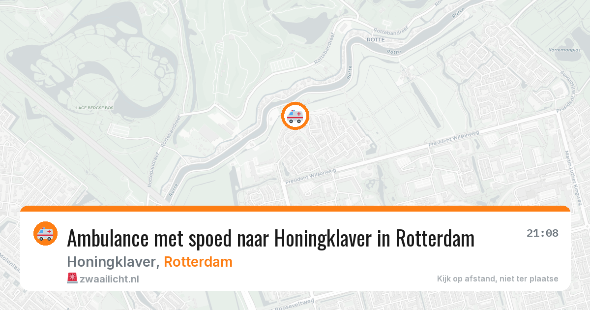 Ambulance met spoed naar Honingklaver in Rotterdam — 20 apr 2026
