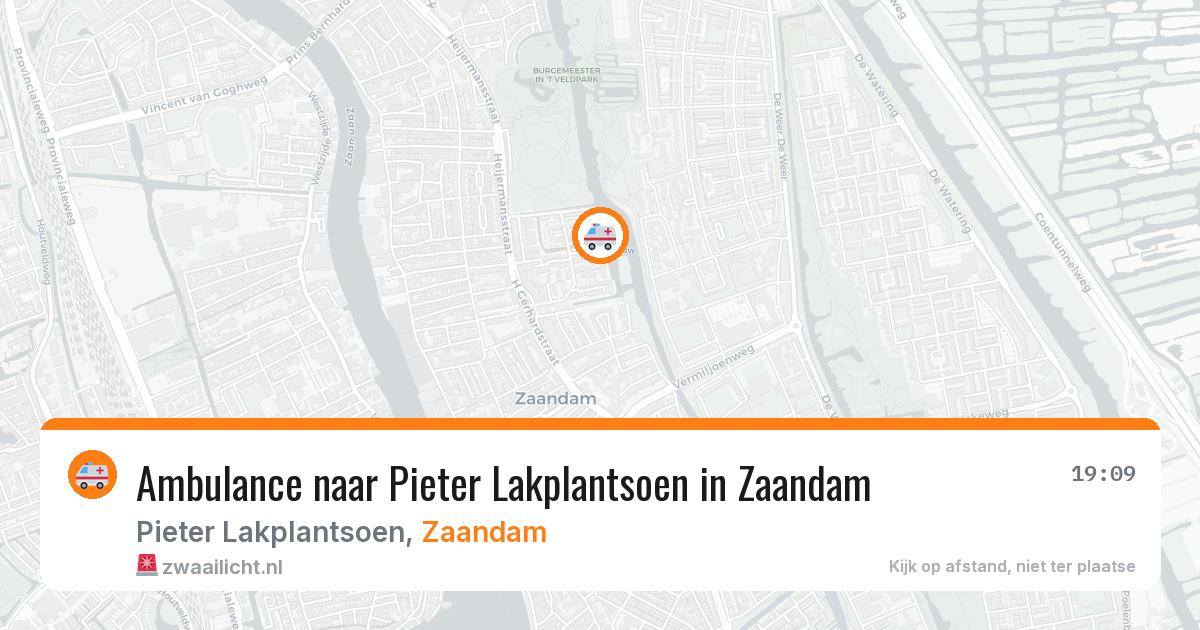 Ambulance naar Pieter Lakplantsoen in Zaandam — 22 apr 2026