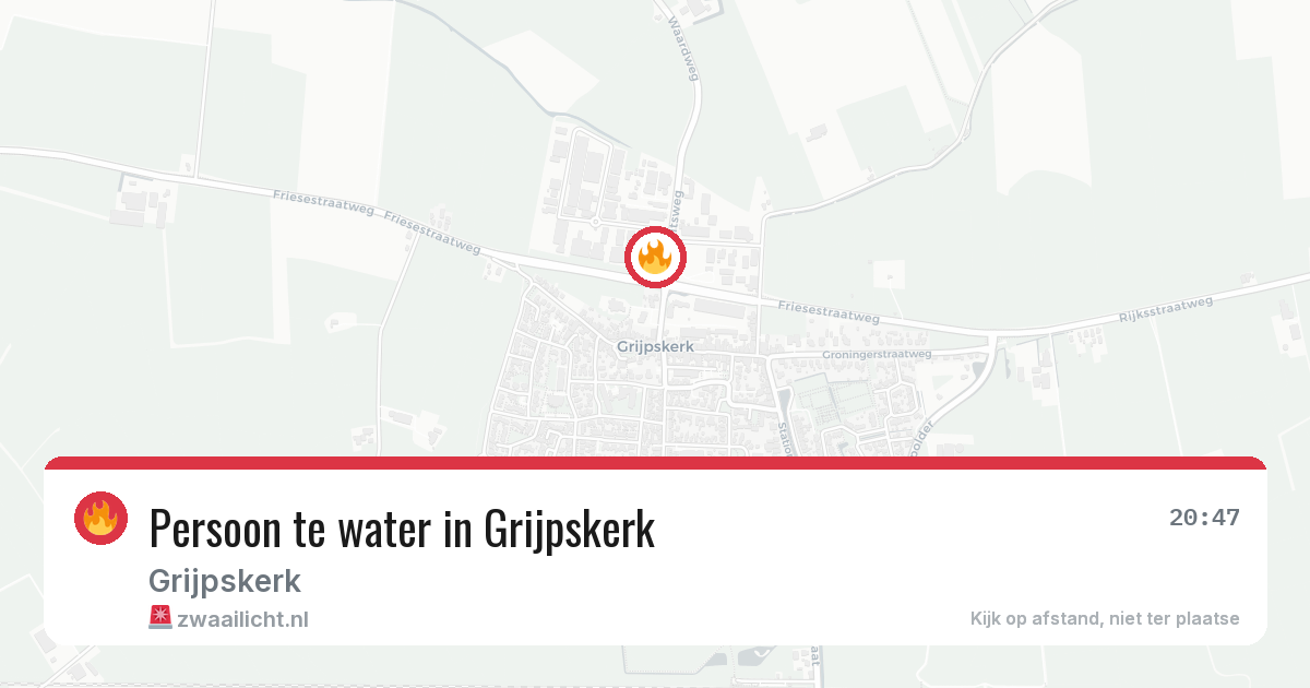 Persoon te water in Grijpskerk — 23 jun 2026