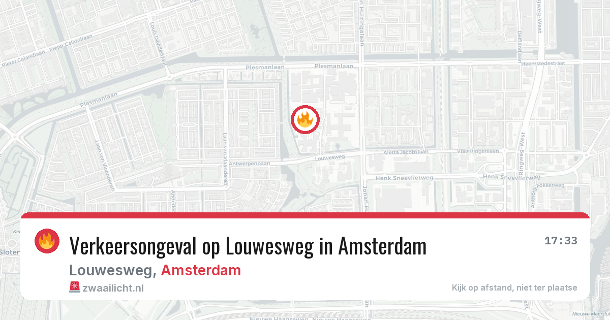 Verkeersongeval op Louwesweg in Amsterdam — 4 mrt 2026