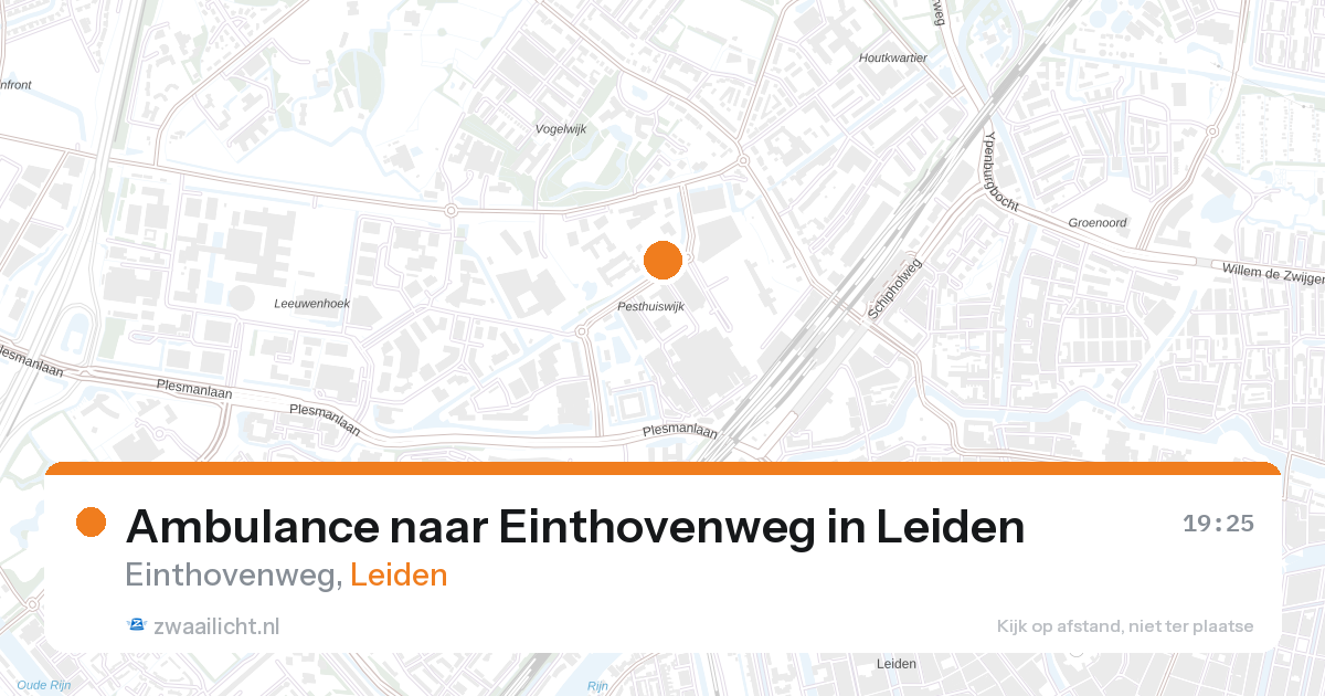 Ambulance naar Einthovenweg in Leiden — 26 aug 2026