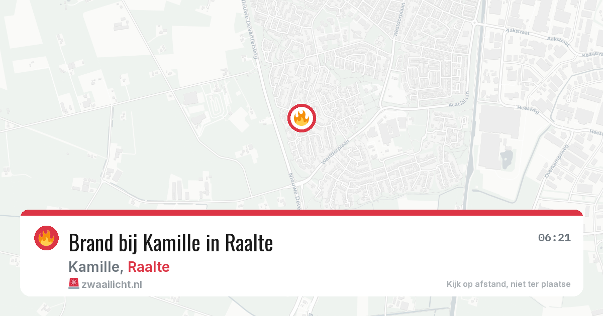 Brand bij Kamille in Raalte — 14 mei 2026