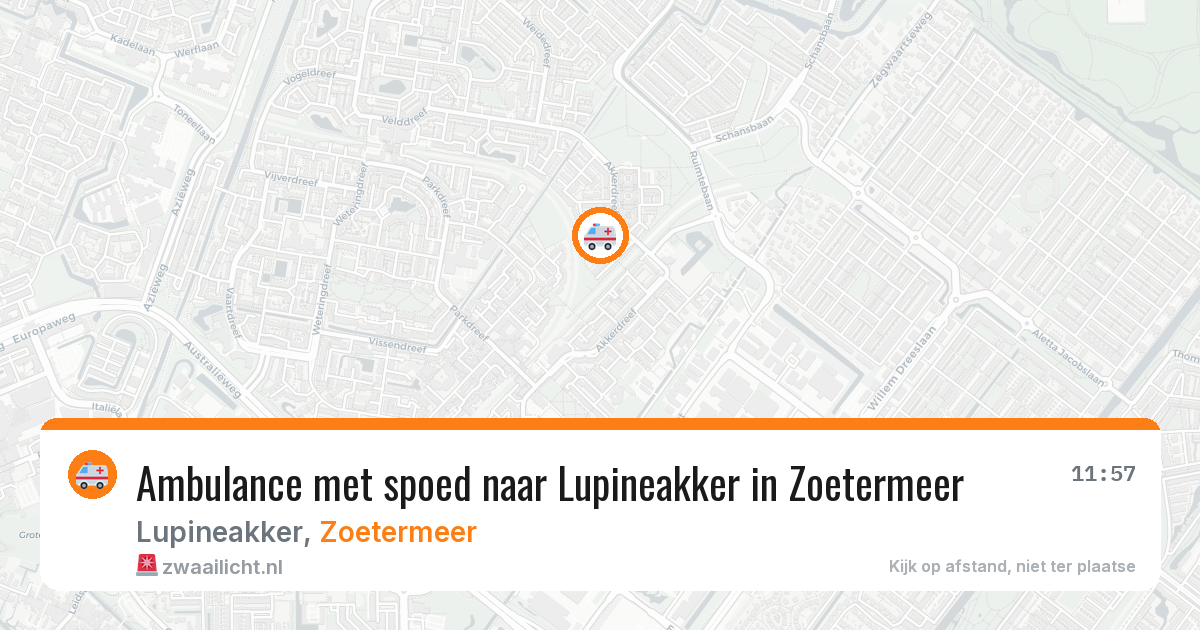 Ambulance met spoed naar Lupineakker in Zoetermeer — 14 aug 2026