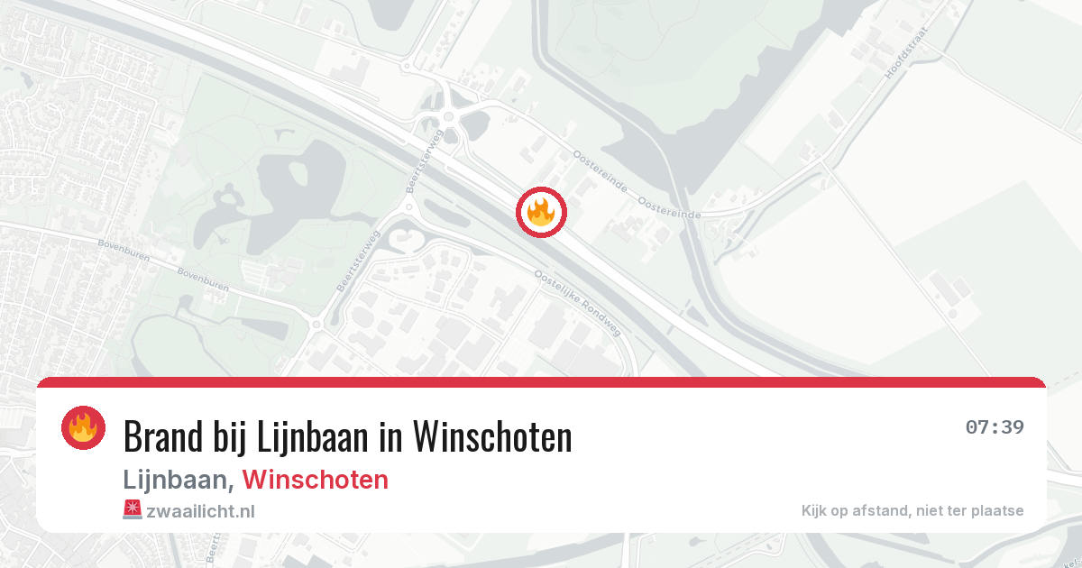 Brand bij Lijnbaan in Winschoten — 29 mei 2026