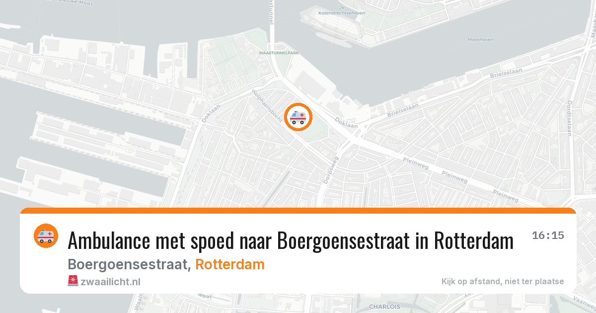 Ambulance met spoed naar Boergoensestraat in Rotterdam — 19 jul 2026