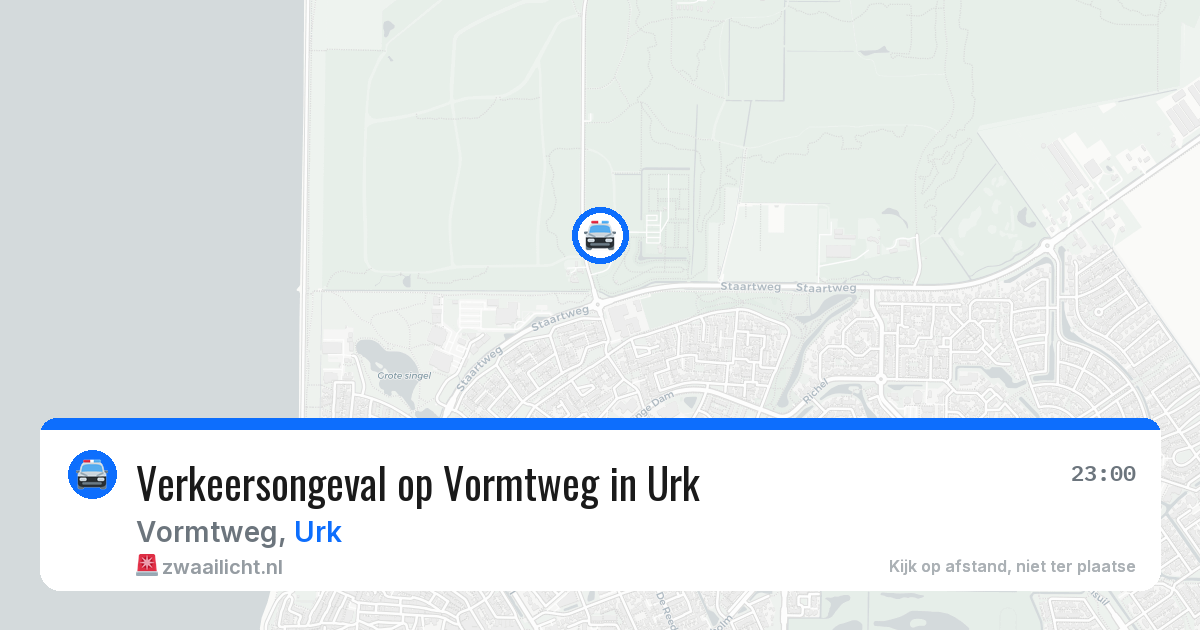 Verkeersongeval op Vormtweg in Urk — 9 mei 2026