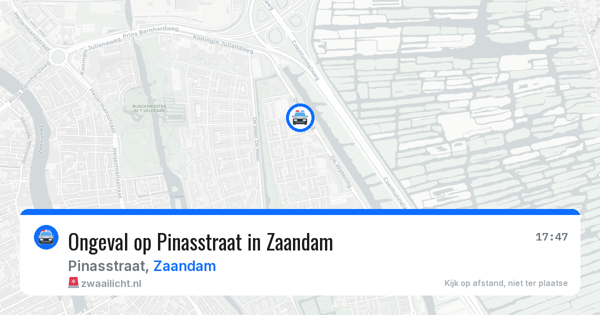 Ongeval op Pinasstraat in Zaandam — 21 mrt 2026