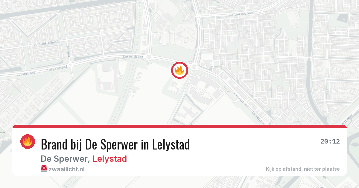 Brand bij De Sperwer in Lelystad — 26 jul 2026