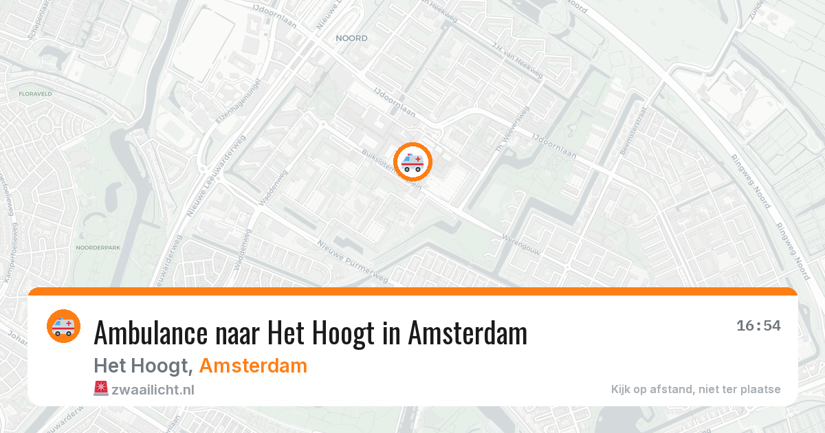 Ambulance naar Het Hoogt in Amsterdam — 25 mei 2026