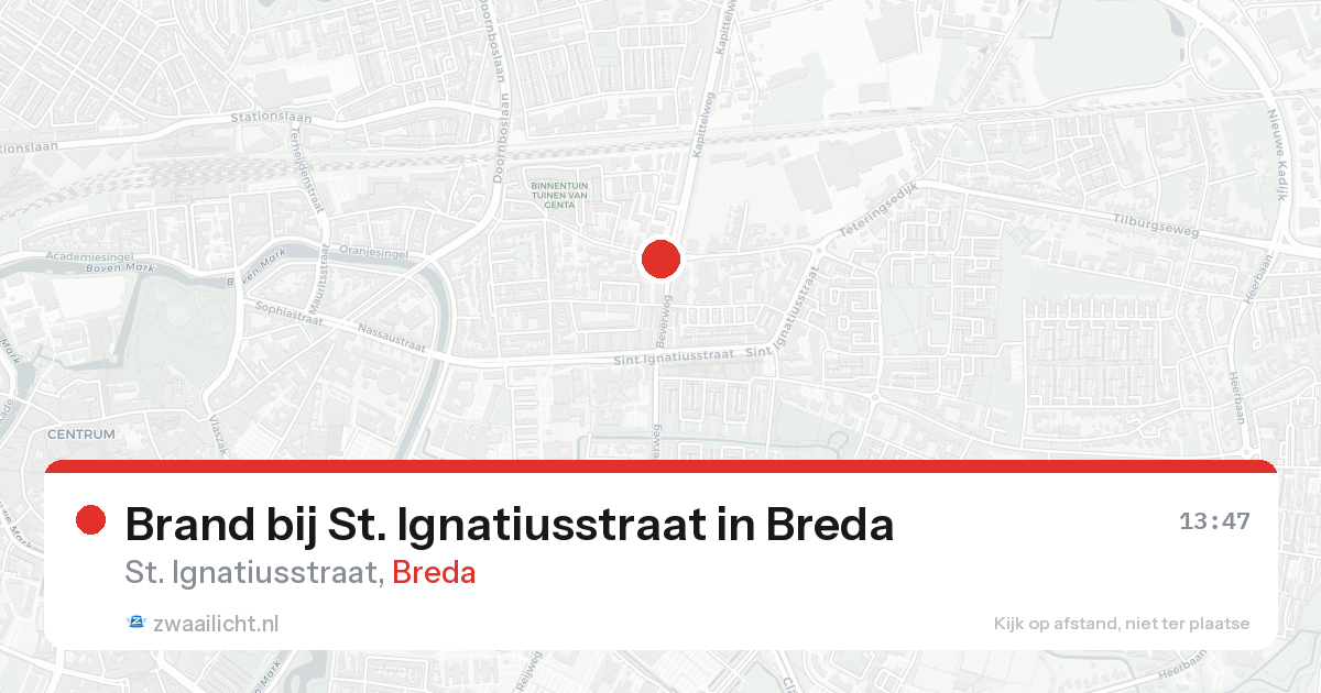 Brand bij St. Ignatiusstraat in Breda — 19 aug 2026