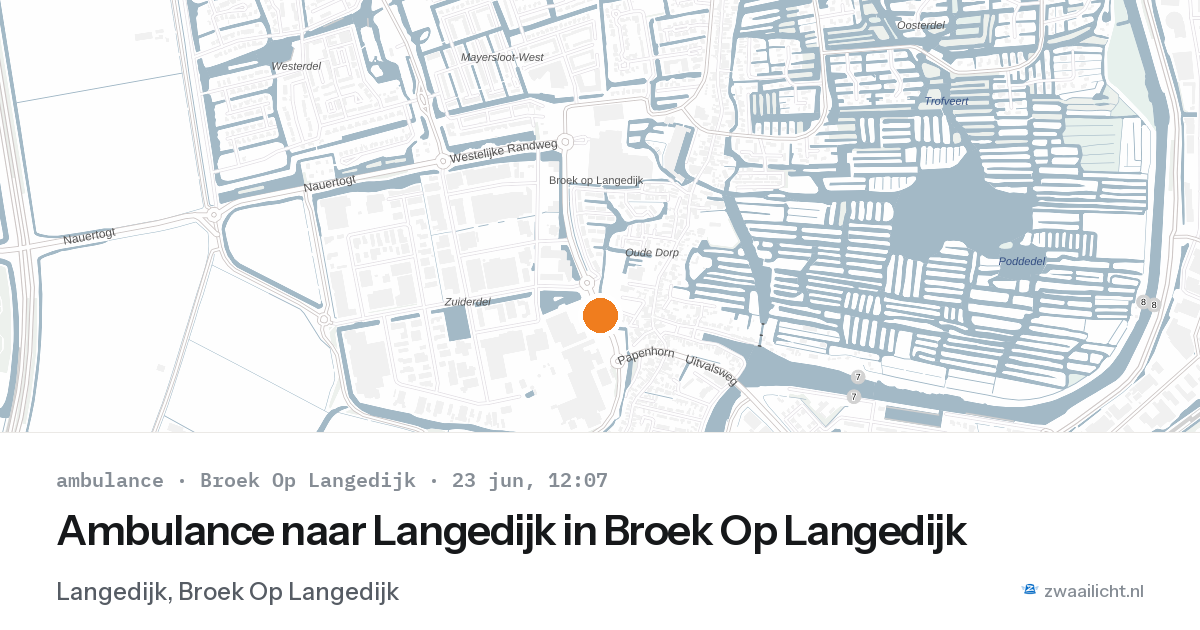 Ambulance naar Langedijk in Broek Op Langedijk — 23 jun 2026