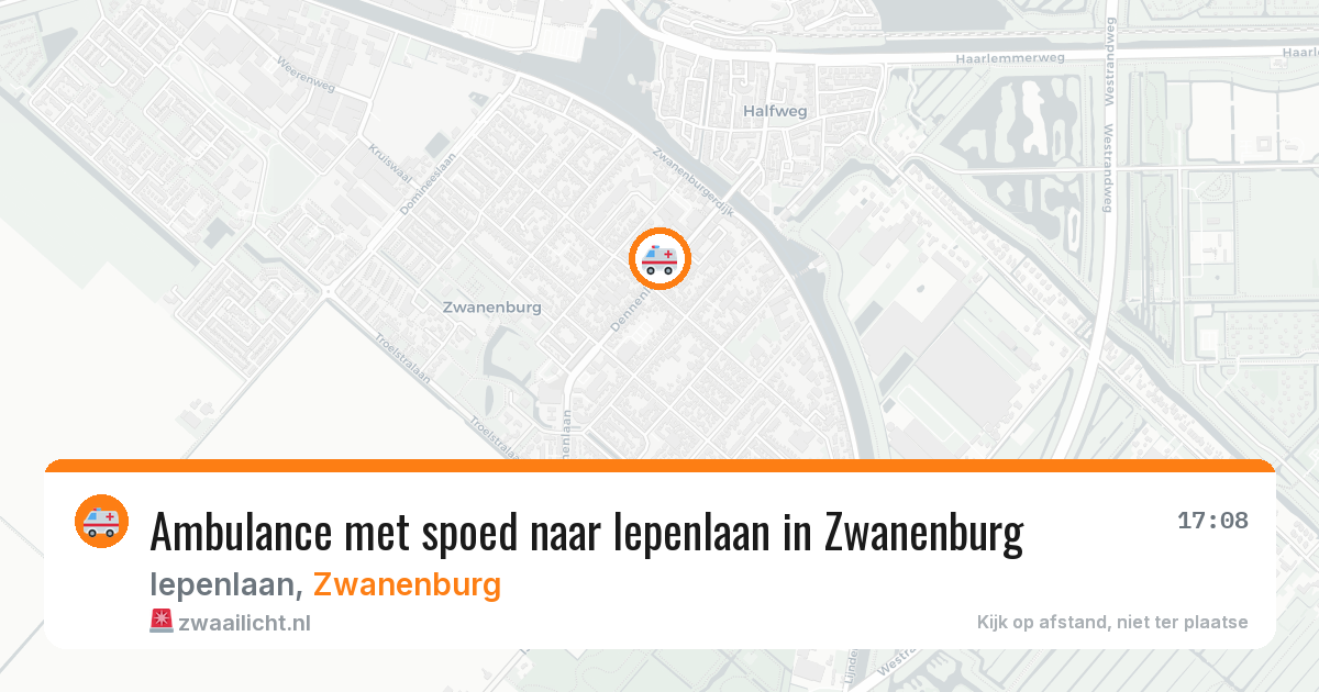 Ambulance met spoed naar Iepenlaan in Zwanenburg — 11 aug 2026