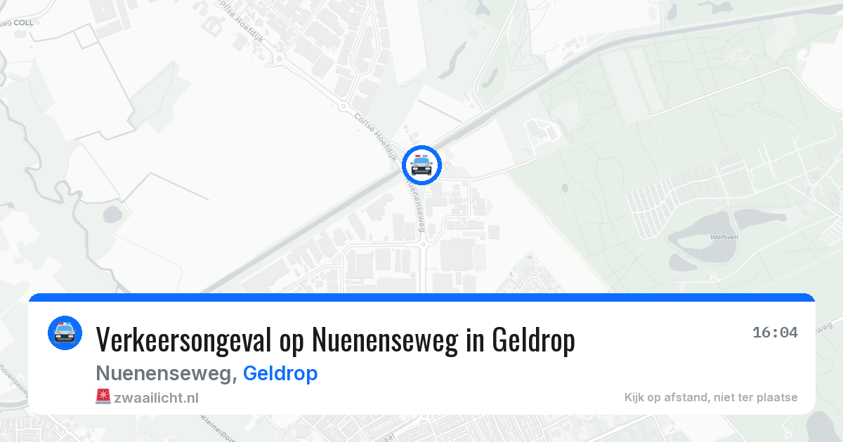 Verkeersongeval op Nuenenseweg in Geldrop — 15 apr 2026