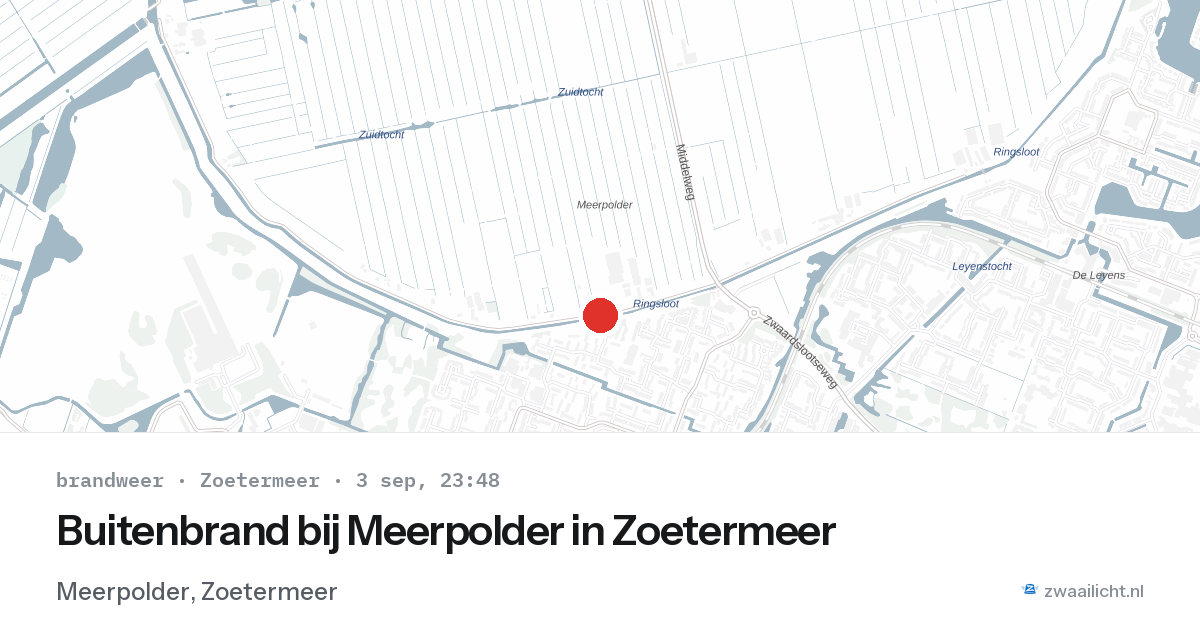 Buitenbrand bij Meerpolder in Zoetermeer — 3 sep 2026