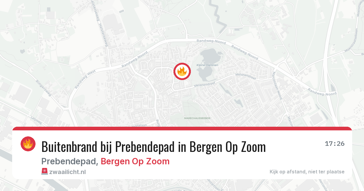 Buitenbrand bij Prebendepad in Bergen Op Zoom — 22 jul 2026