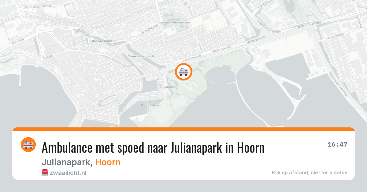 Ambulance met spoed naar Julianapark in Hoorn — 6 jun 2026