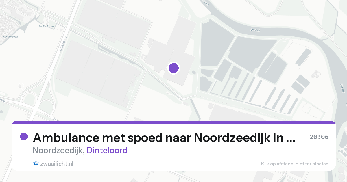 Ambulance met spoed naar Noordzeedijk in Dinteloord — 18 aug 2026