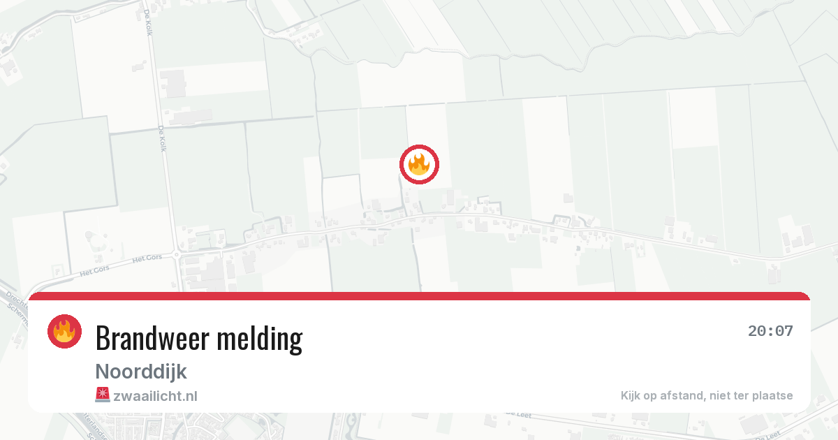 Brandweer melding — 3 mei 2026