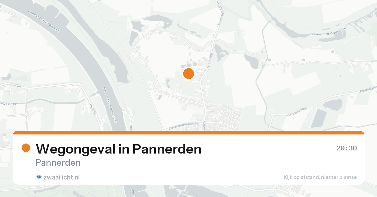 Wegongeval in Pannerden — 16 aug 2026