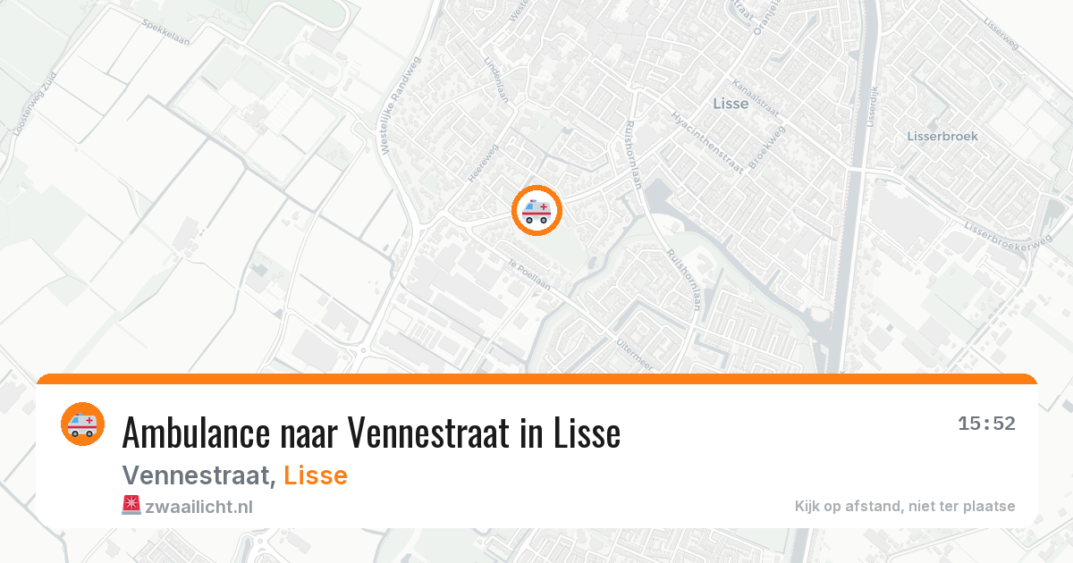 Ambulance naar Vennestraat in Lisse — 31 mei 2026
