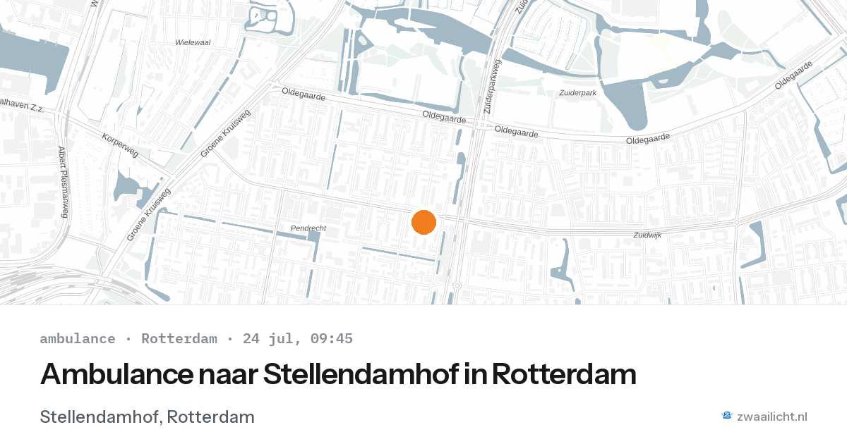 Ambulance naar Stellendamhof in Rotterdam — 24 jul 2026