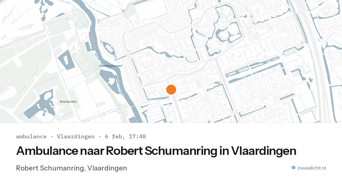 Ambulance naar Robert Schumanring in Vlaardingen — 6 feb 2026