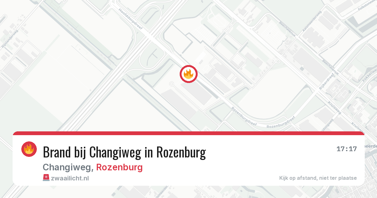 Brand bij Changiweg in Rozenburg — 11 mei 2026