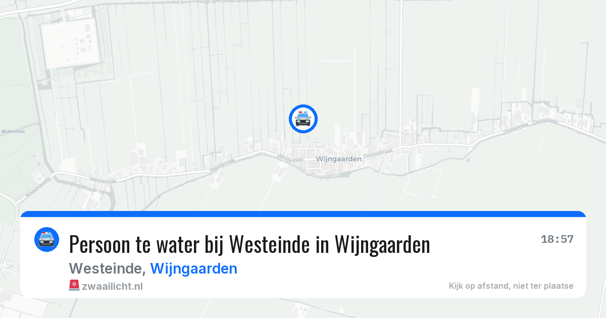 Persoon te water bij Westeinde in Wijngaarden — 31 jul 2026