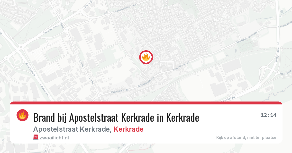 Brand bij Apostelstraat Kerkrade in Kerkrade — 30 mei 2026